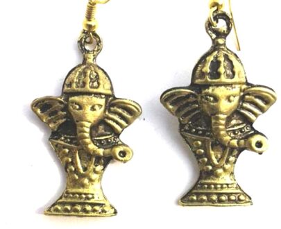 Cute Brass Ganesha Earring