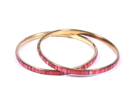 Stylish Thin Metal Bangles - Set of 2