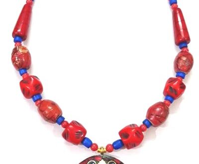 Stylish Nepali Pendant Necklace in Red