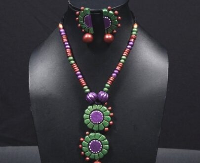 Terracotta Necklace and Earring Set