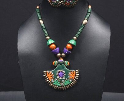 Terracotta Necklace and Earring Set