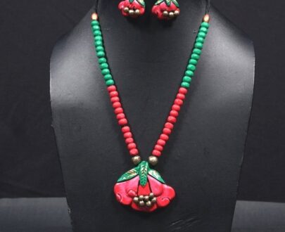 Terracotta Necklace and Earring Set