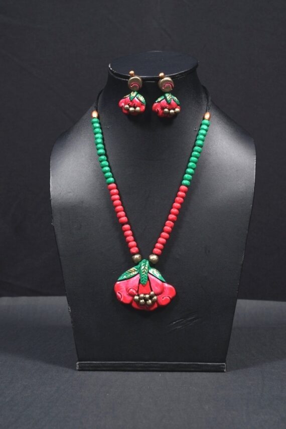 Terracotta Necklace and Earring Set