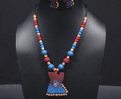 Terracotta Necklace and Earring Set