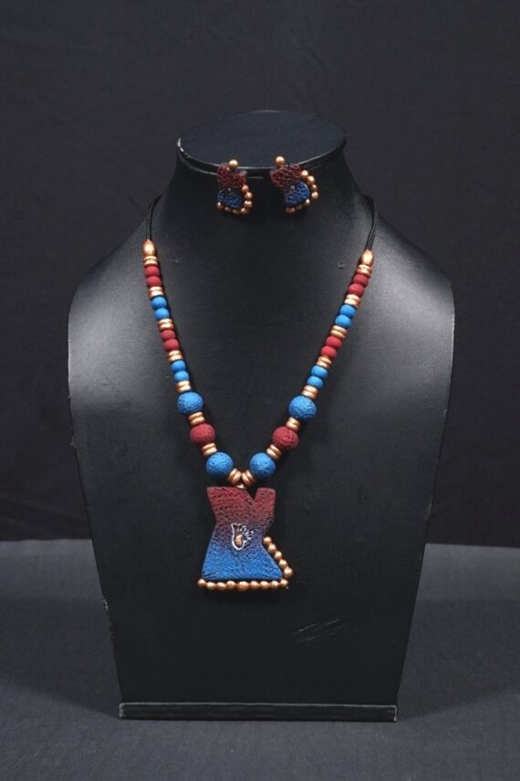 Terracotta Necklace and Earring Set