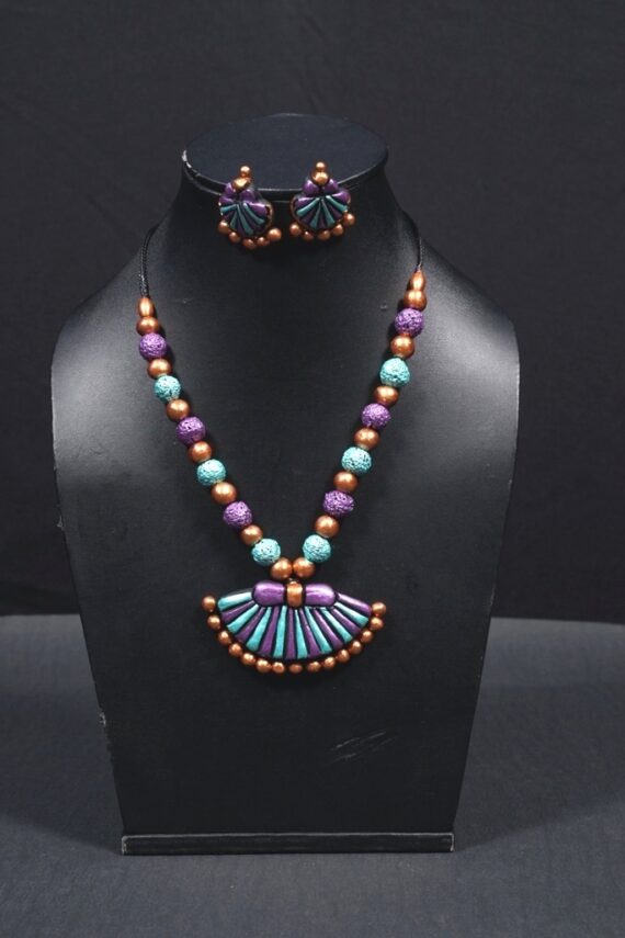 Terracotta Necklace and Earring Set