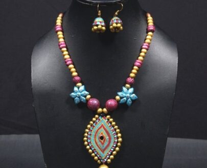 Terracotta Necklace and Earring Set