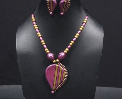 Terracotta Necklace and Earring Set