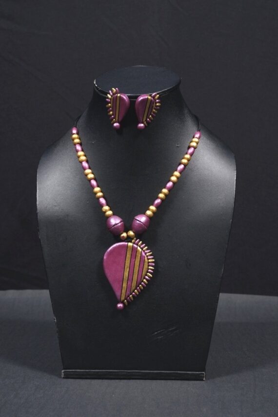 Terracotta Necklace and Earring Set