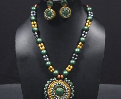 Terracotta Necklace and Earring Set