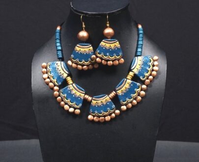 Terracotta Necklace and Earring Set