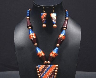 Terracotta Necklace and Earring Set