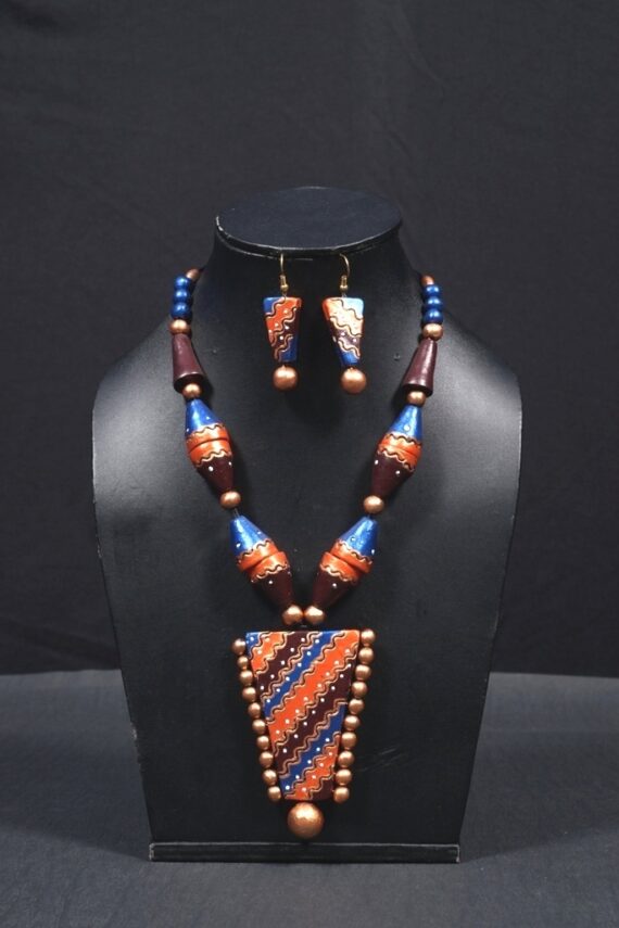 Terracotta Necklace and Earring Set