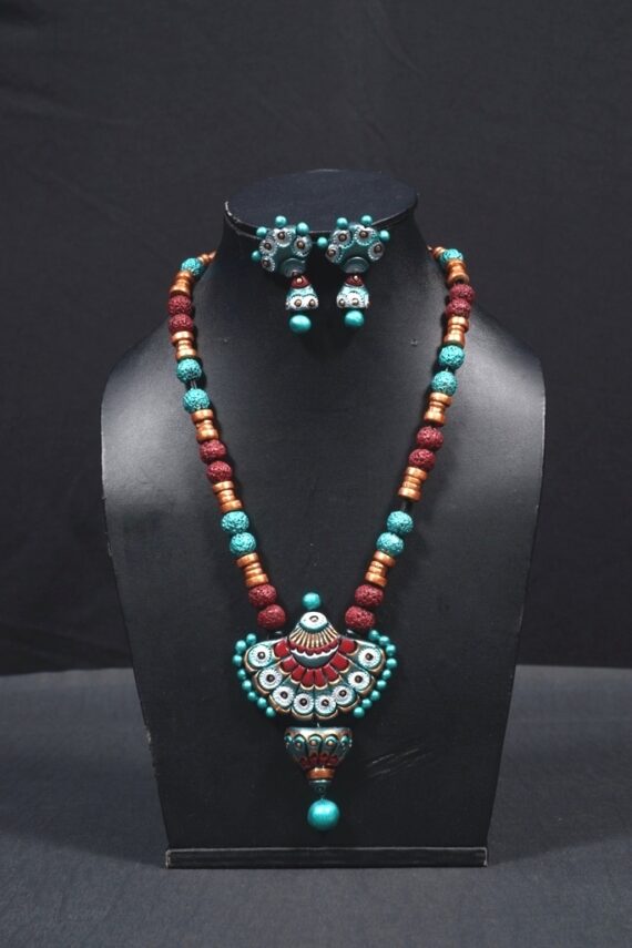 Terracotta Necklace and Earring Set