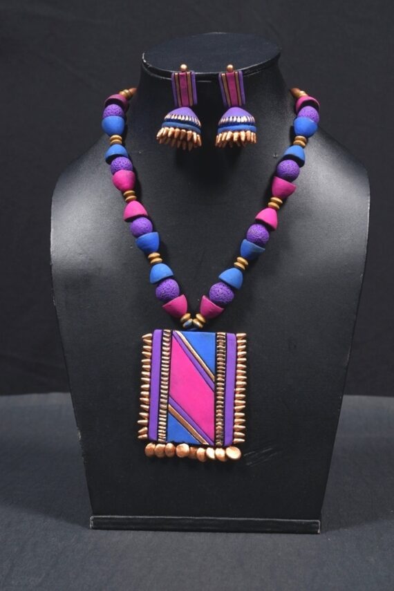 Terracotta Necklace and Earring Set