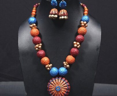 Terracotta Necklace and Earring Set