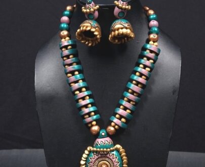 Terracotta Necklace and Earring Set