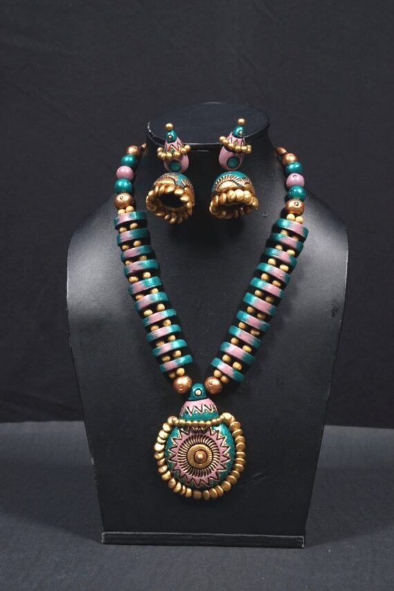 Terracotta Necklace and Earring Set