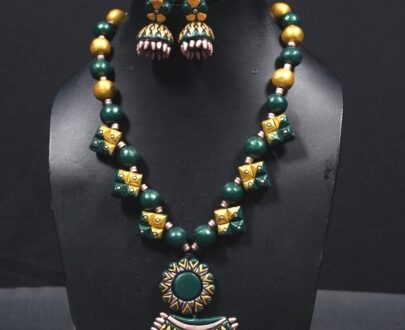 Terracotta Necklace and Earring Set