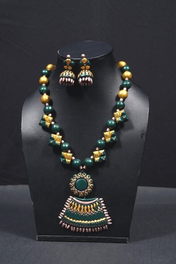 Terracotta Necklace and Earring Set