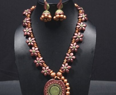 Terracotta Necklace and Earring Set