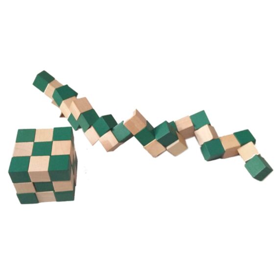 Channapatna Wooden Snake Cube Toy