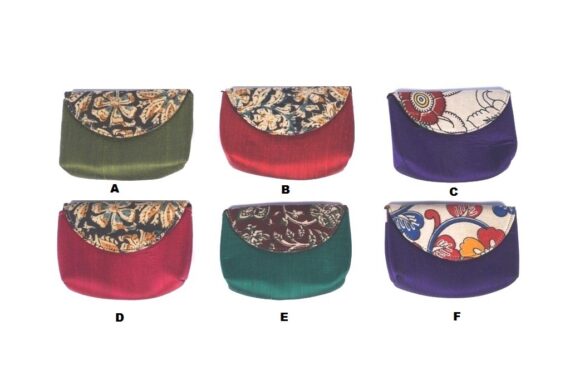 Kalamkari Silk Flap Pouch