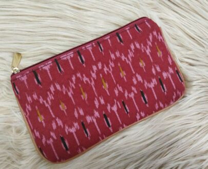 Ethnic Ikkat Purse in Maroon