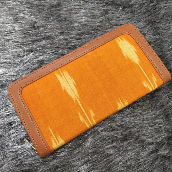 Ethnic Ikkat Wallet Purse in Yellow