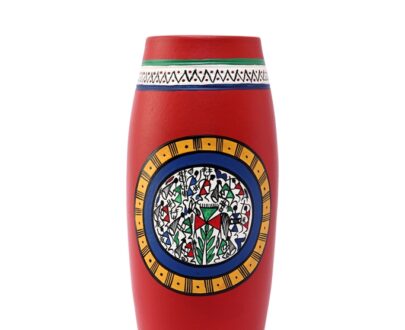 Hand Painted Warli Earthen Vase