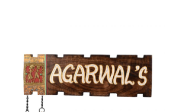 Handicraft Wood Name Board With Dhokra Brass Art