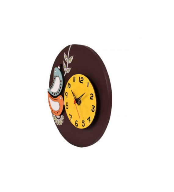 Hand Painted Wooden Bird Clock