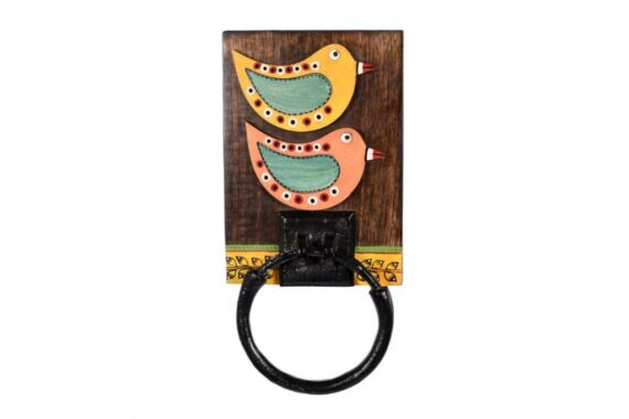 Trendy Wood Towel Hanger With Cute Birds