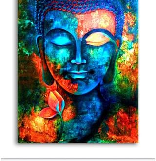 Abstract Buddha Painting On Canvas