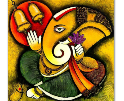 Ganesha Painting On Canvas