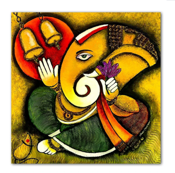 Ganesha Painting On Canvas