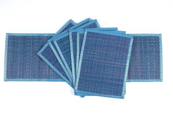 Kora Grass Handwoven Decorative Dining Mats and Runner Set