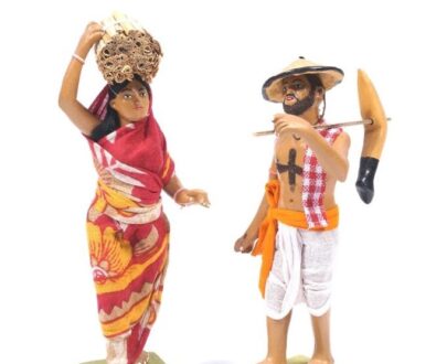 Terracotta Navarathri Golu Dolls - Farmer Couple