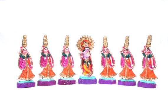 Terracotta Navarathri Golu Dolls set - Krishna and Leelas