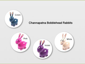 Channapatna Bobblehead Rabbits