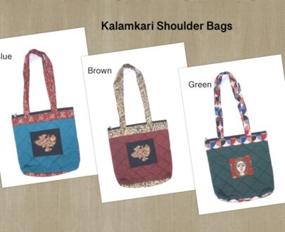 Kalamkari Center Patch Shoulder Bags