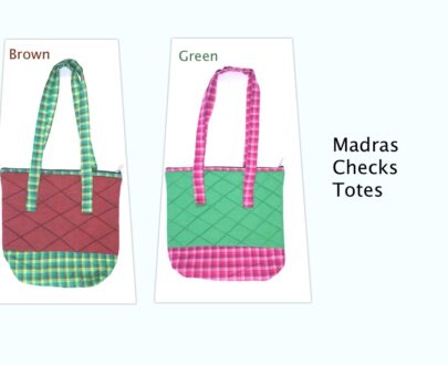 Colorful Madras Checks Totes