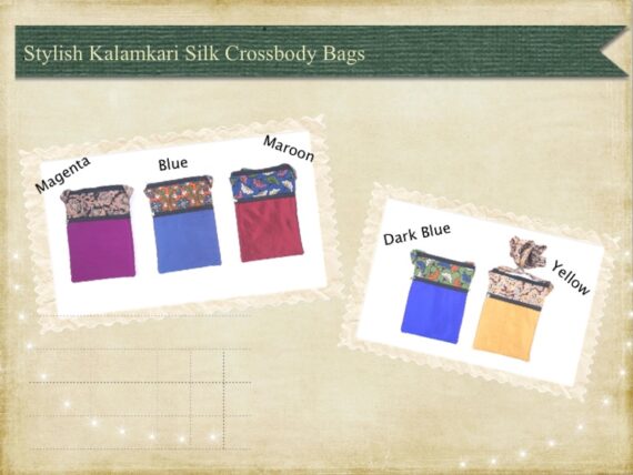 Stylish Kalamkari Silk Crossbody Bags