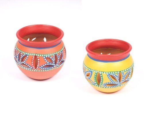 Earthen Bright T lights - Set Of 2