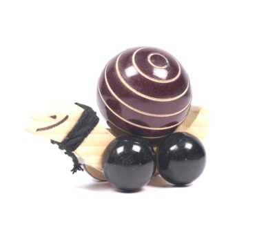 Channapatna Snail Toy in Black and Brown