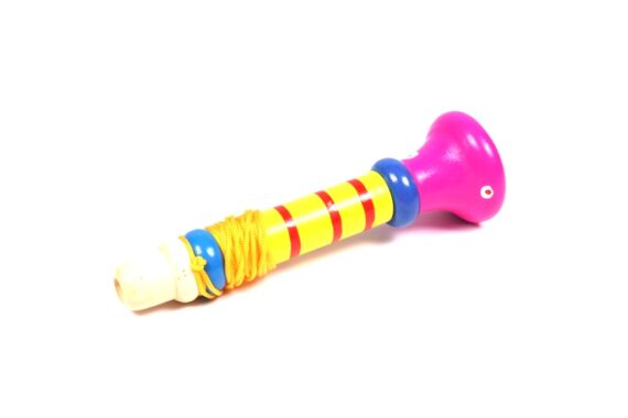 Channapatna Whistle Flute Toy in Yellow