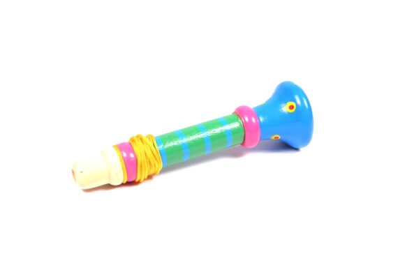 Channapatna Whistle Flute Toy in Green