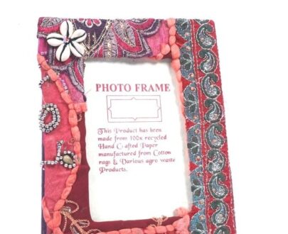 Recycled Fabric Photo Frame in Red