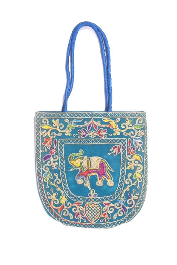 Kutch Embroidered Totes With Elephant Design