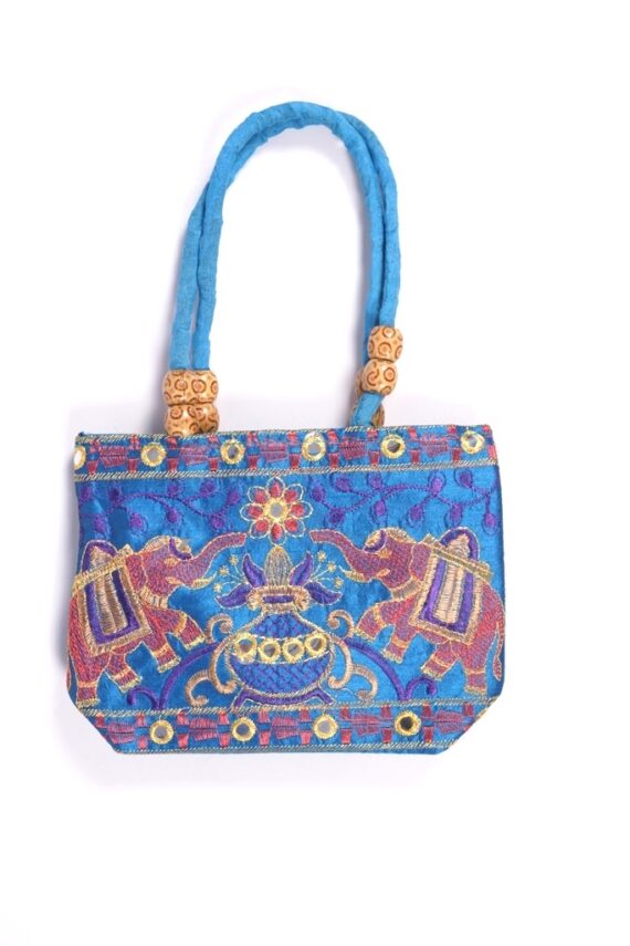 Kutch Elephant Embroidered Mini Handbags